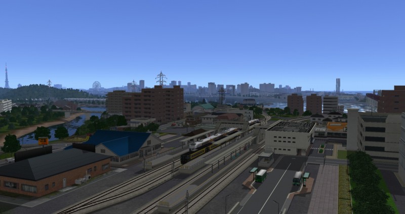 刈田駅にて入替のため運転停車