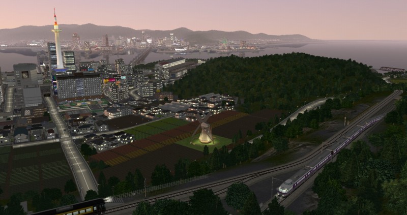 漉捨の景観地を通過