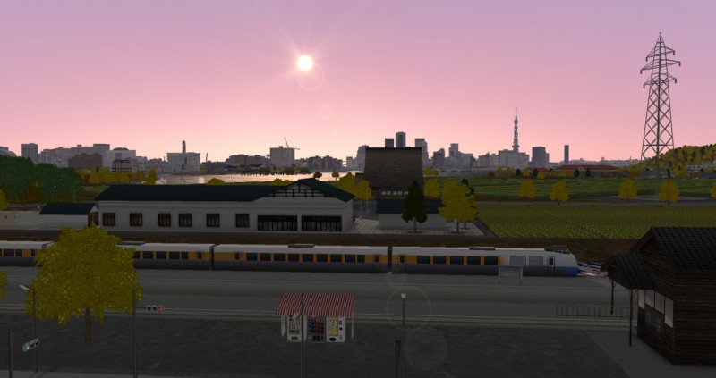 犂谷温泉駅に入線する特急ゆうなみ